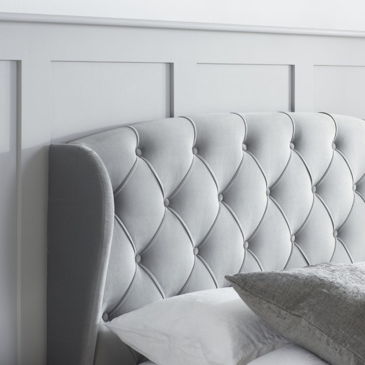 2026  Hope Fabric Bed - Grey Velvet