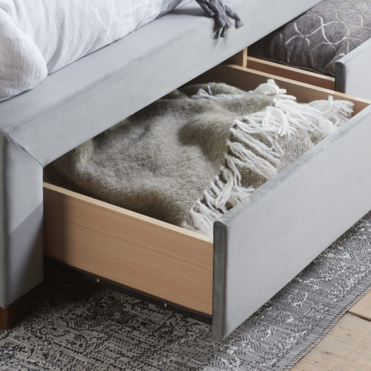 2026  Hope Fabric Bed - Grey Velvet