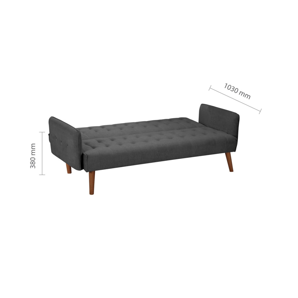 2026 Hudson Sofa Bed - Charcoal