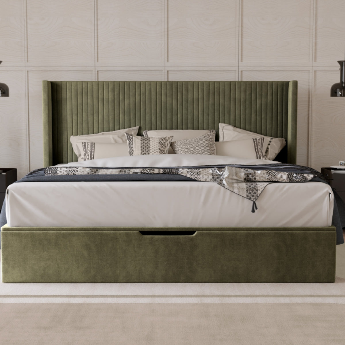 2026 Harvey Ottoman Storage Bed in Olive