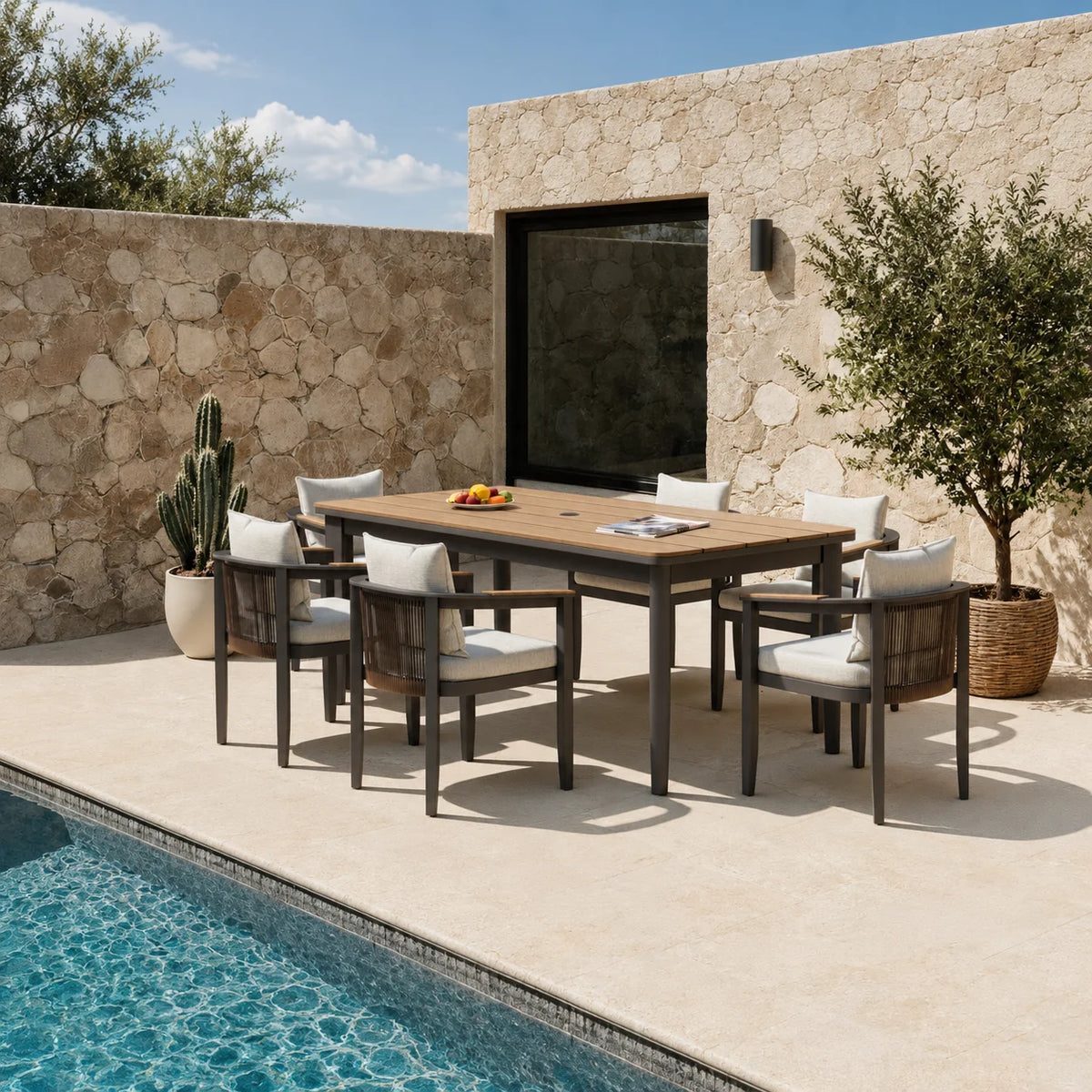 2026 ALUXO® Hemera Outdoor Range - 6 Seater Dining Set