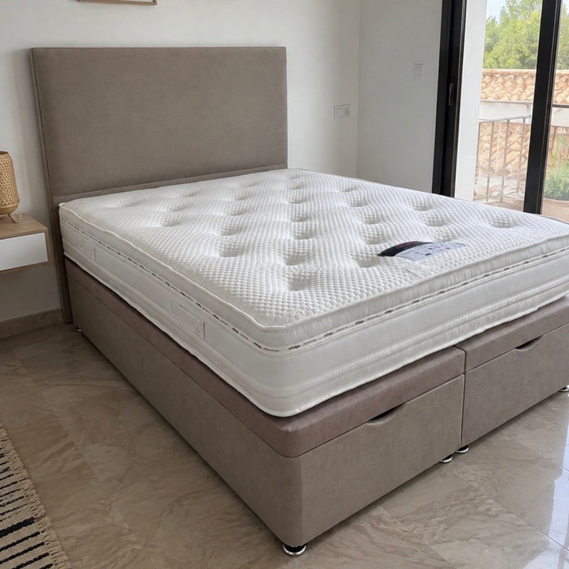 2026 One Panel Bed - Venice Taupe Fabric