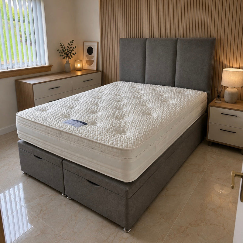 2026 Madrid Bed - Chrome Wool Fabric