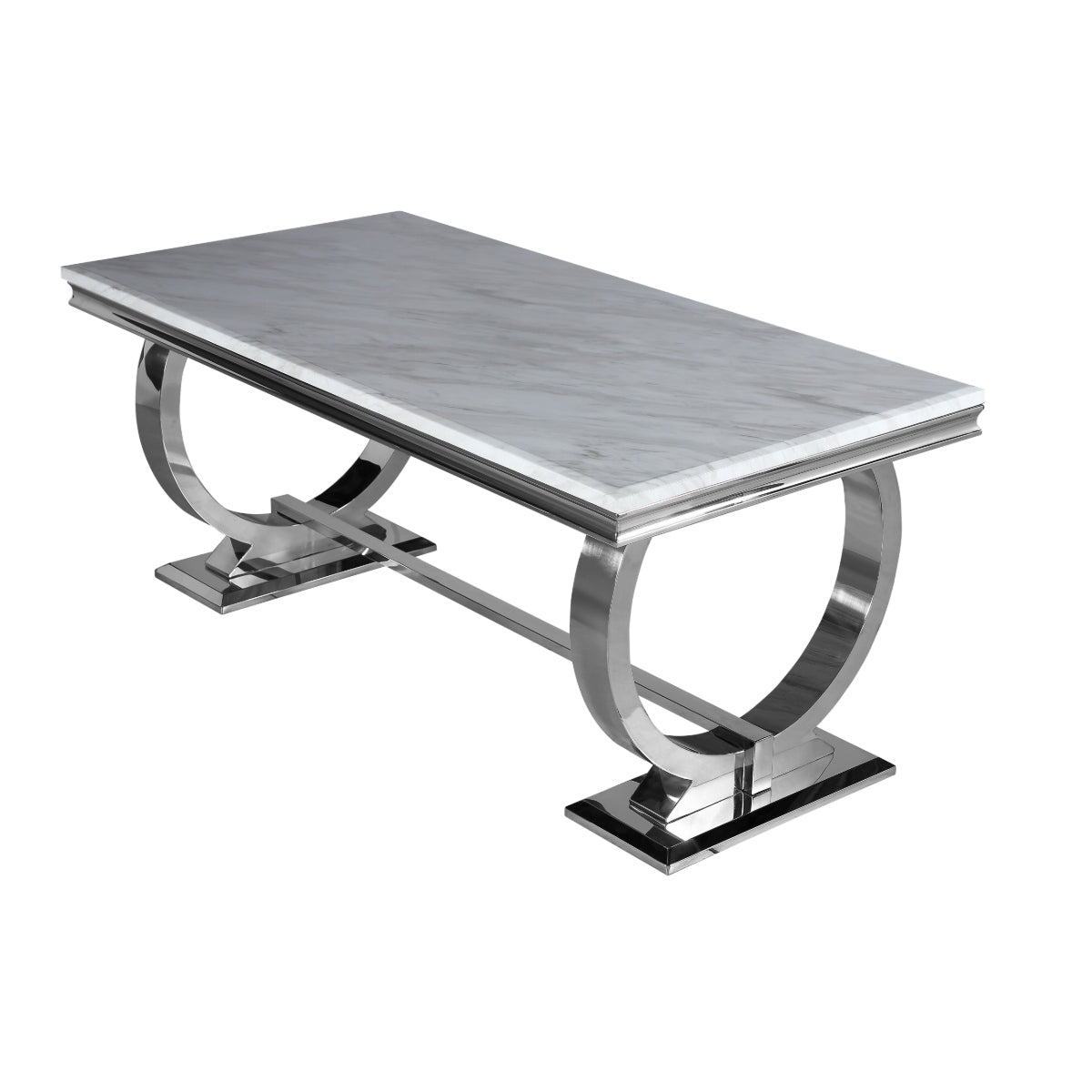 2026 Arriana Dining Table in White Marble