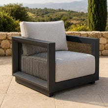 2026 ALUXO® Ikos Outdoor Lounge Set - Onyx - 5 Seater