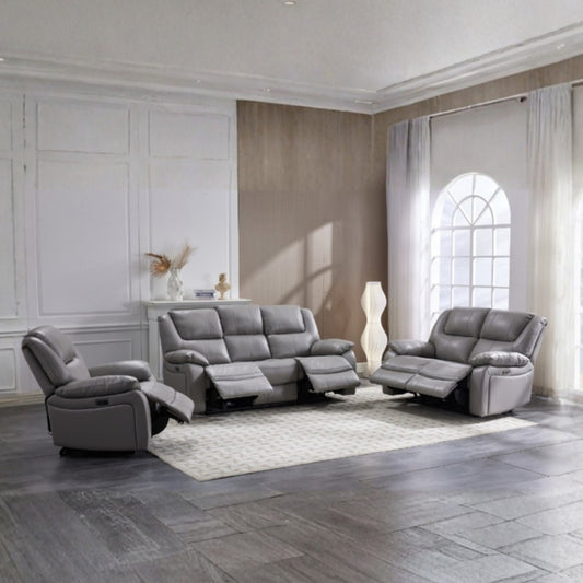 Kylie 3 Seater, 2 Seater & Chair Sofa In Pisa Grey