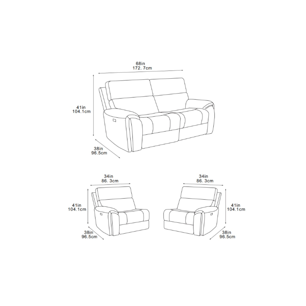 Valerie Corner, 3 Seater, 2 Seater & Chair Sofa In Grey