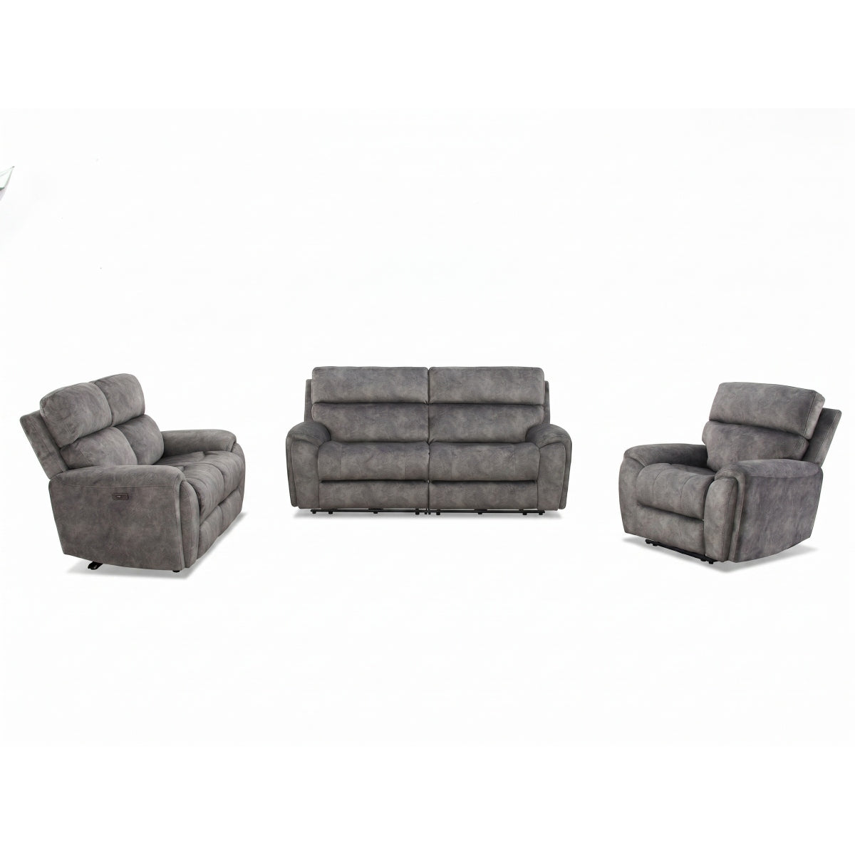 Valerie Corner, 3 Seater, 2 Seater & Chair Sofa In Grey