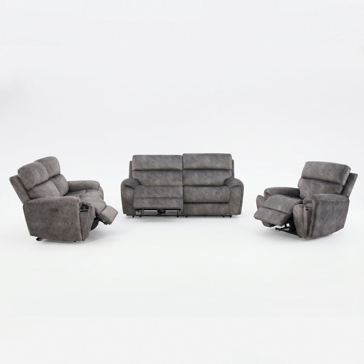 Valerie Corner, 3 Seater, 2 Seater & Chair Sofa In Grey