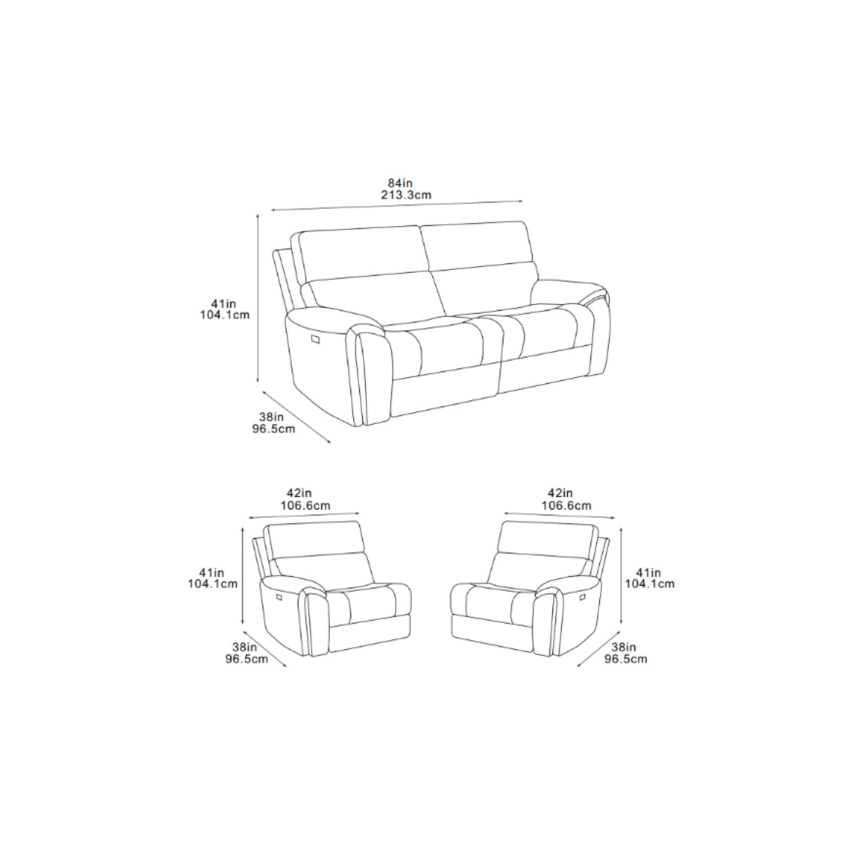 Valerie Corner, 3 Seater, 2 Seater & Chair Sofa In Grey