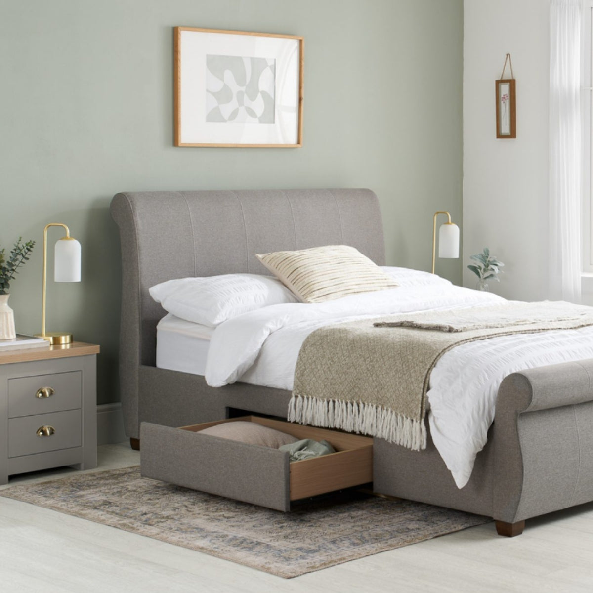 2026 Lancaster Fabric Bed - Grey