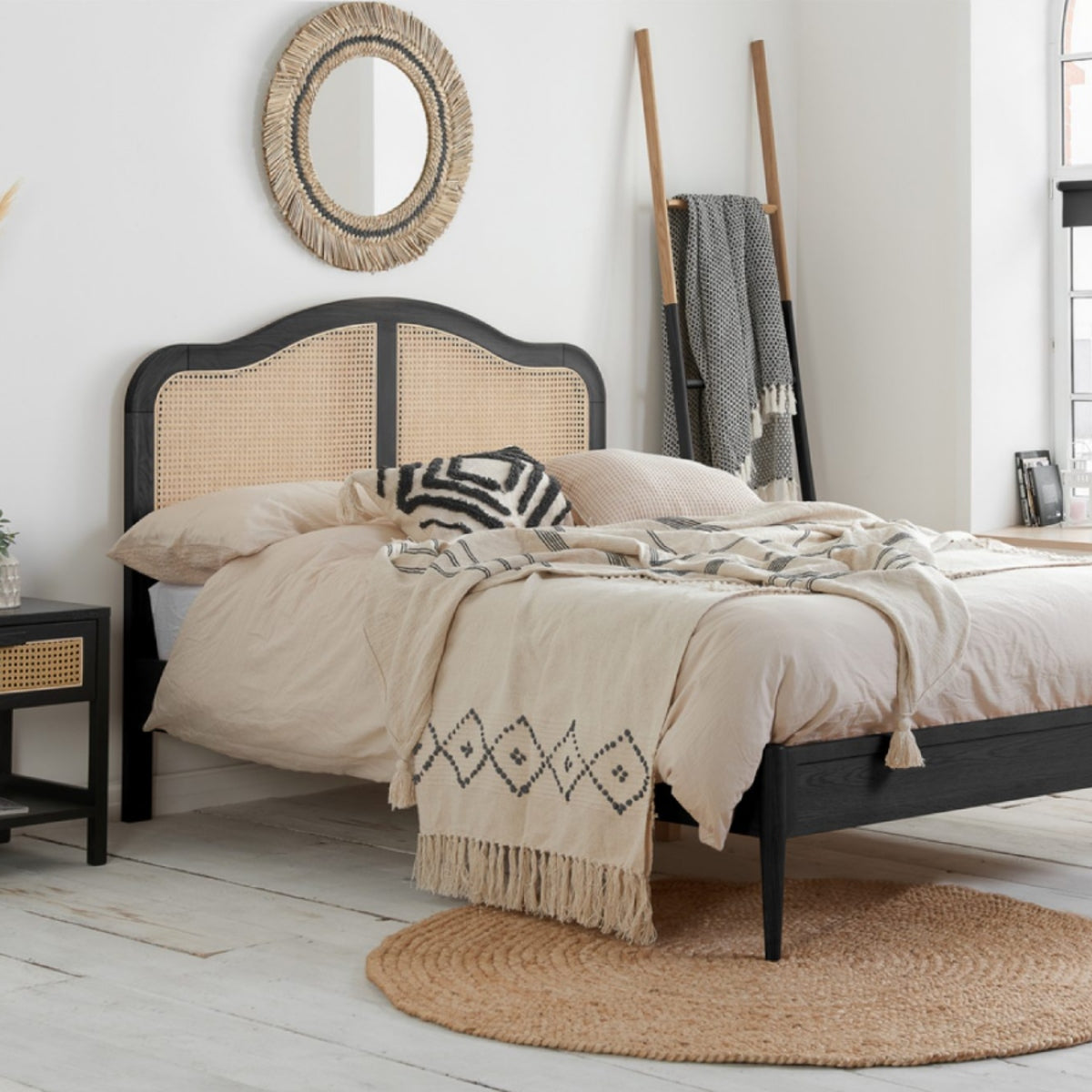 2026 Leonie Rattan Bed - Black