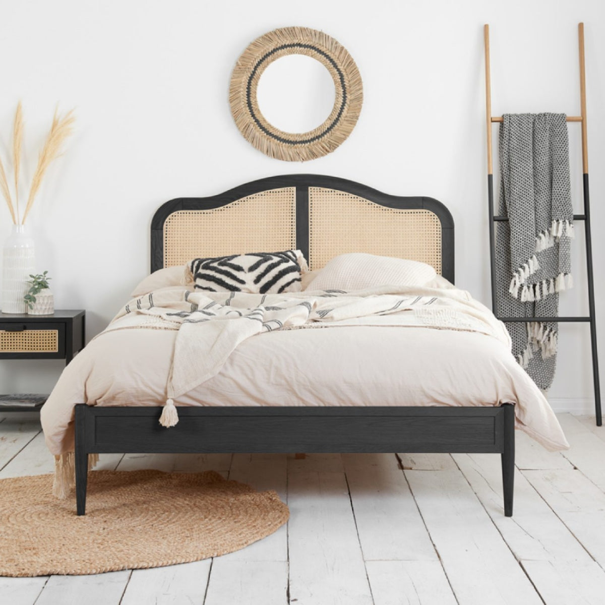 2026 Leonie Rattan Bed - Black