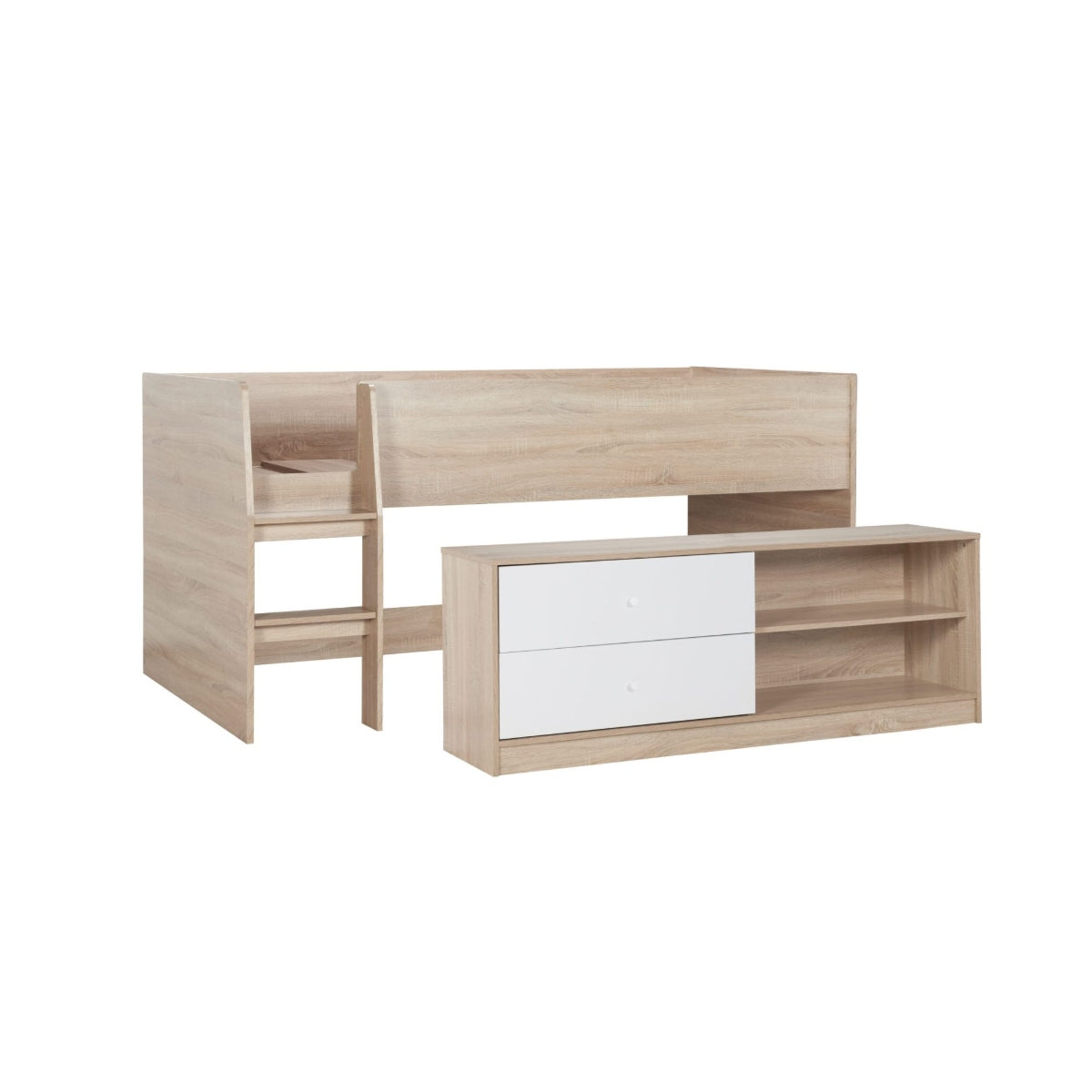 2026 Leyton Cabin Bed - White & Oak Effect