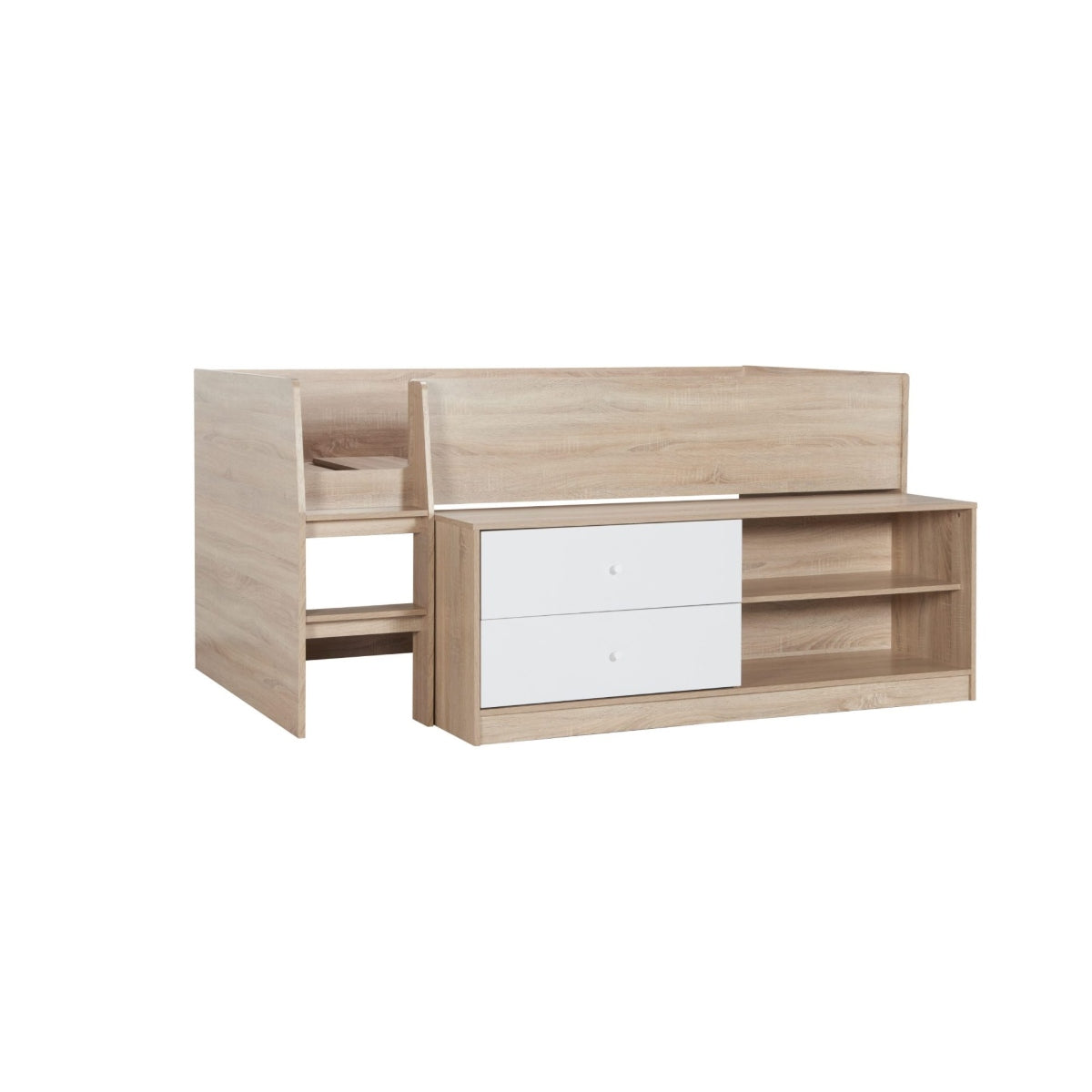 2026 Leyton Cabin Bed - White & Oak Effect