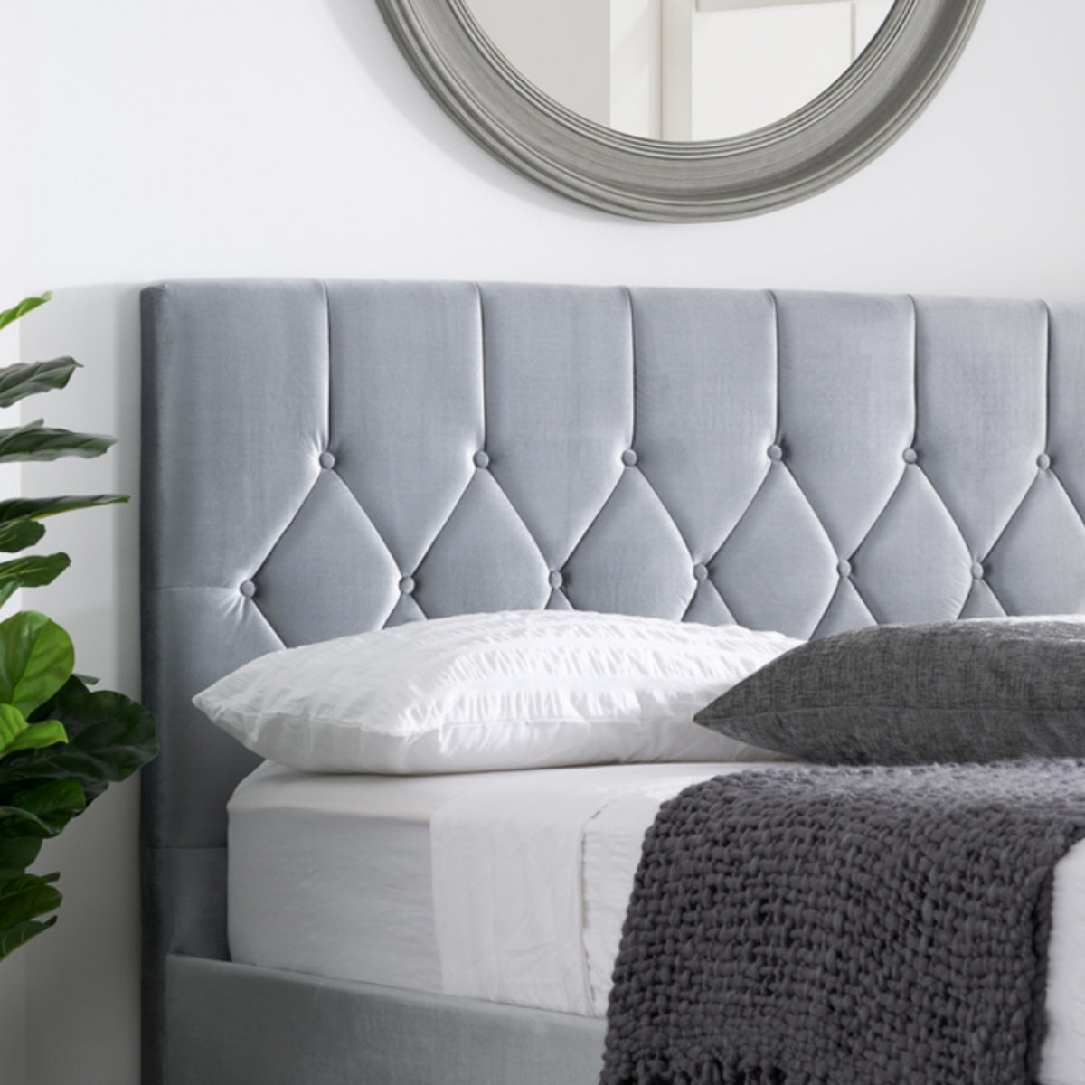 2026 Loxley Fabric Bed - Grey