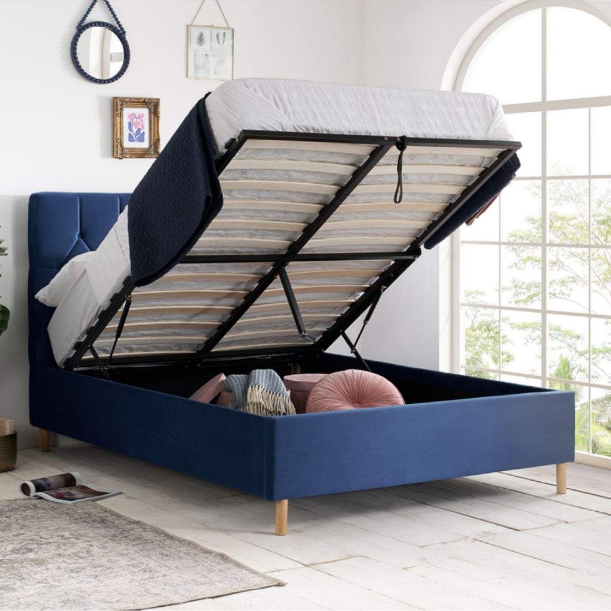 2026 Loxley Ottoman Bed - Blue