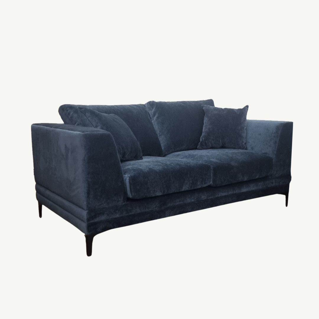 2026 Portland 2 Seater Sofa - Steel Velvet - Nimbus Beds
