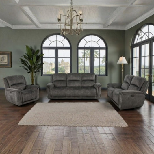 Maeve 3 Seater, 2 Seater & Chair Sofa In  Mosaic Grey
