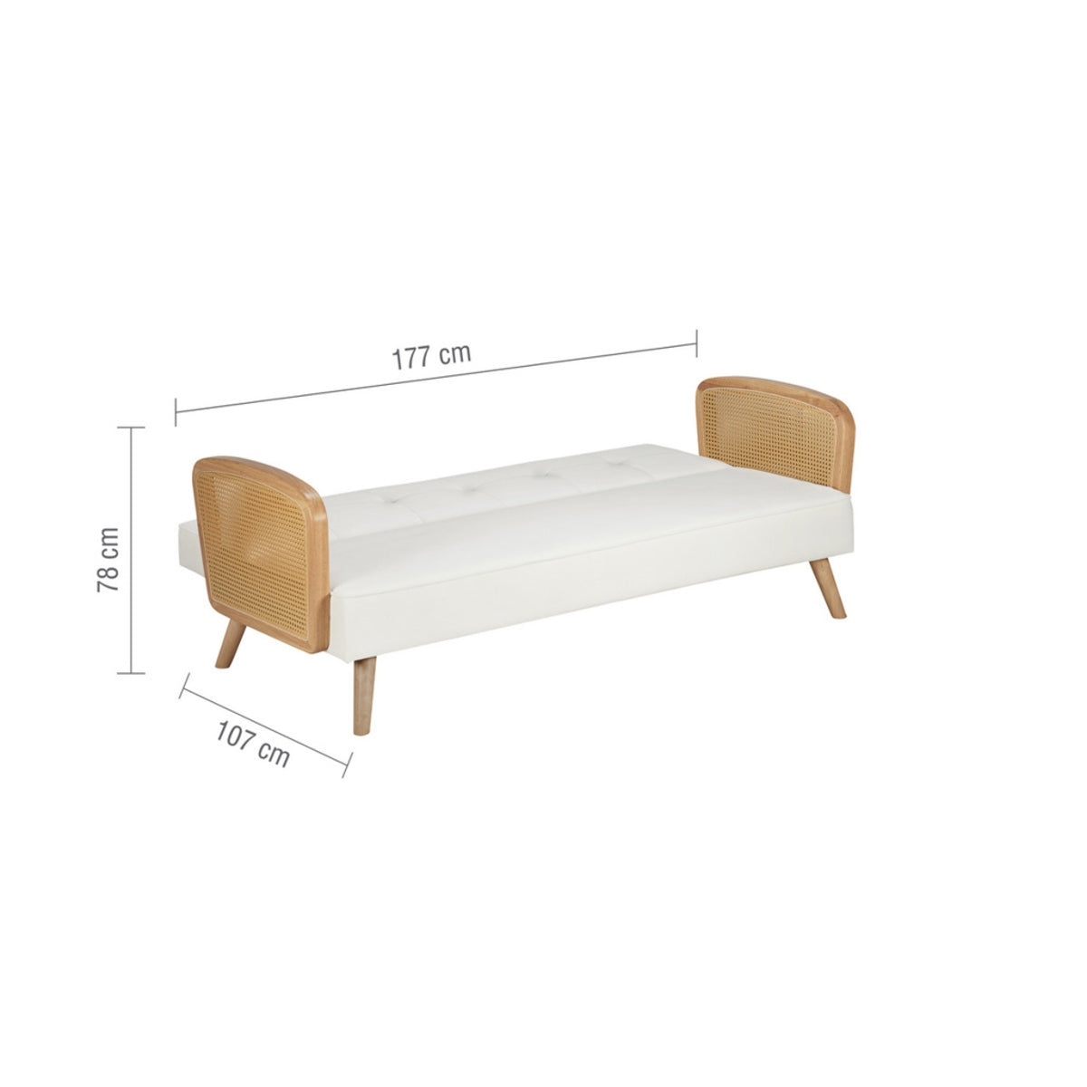 2026 Mila Sofa Bed - White