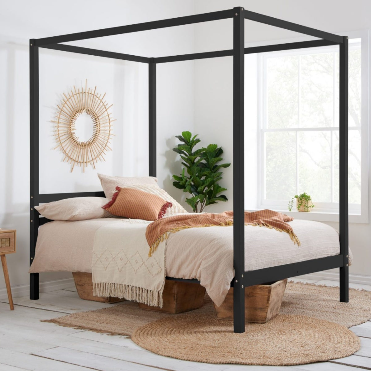 2026 Mercia Four Poster Bed - Black