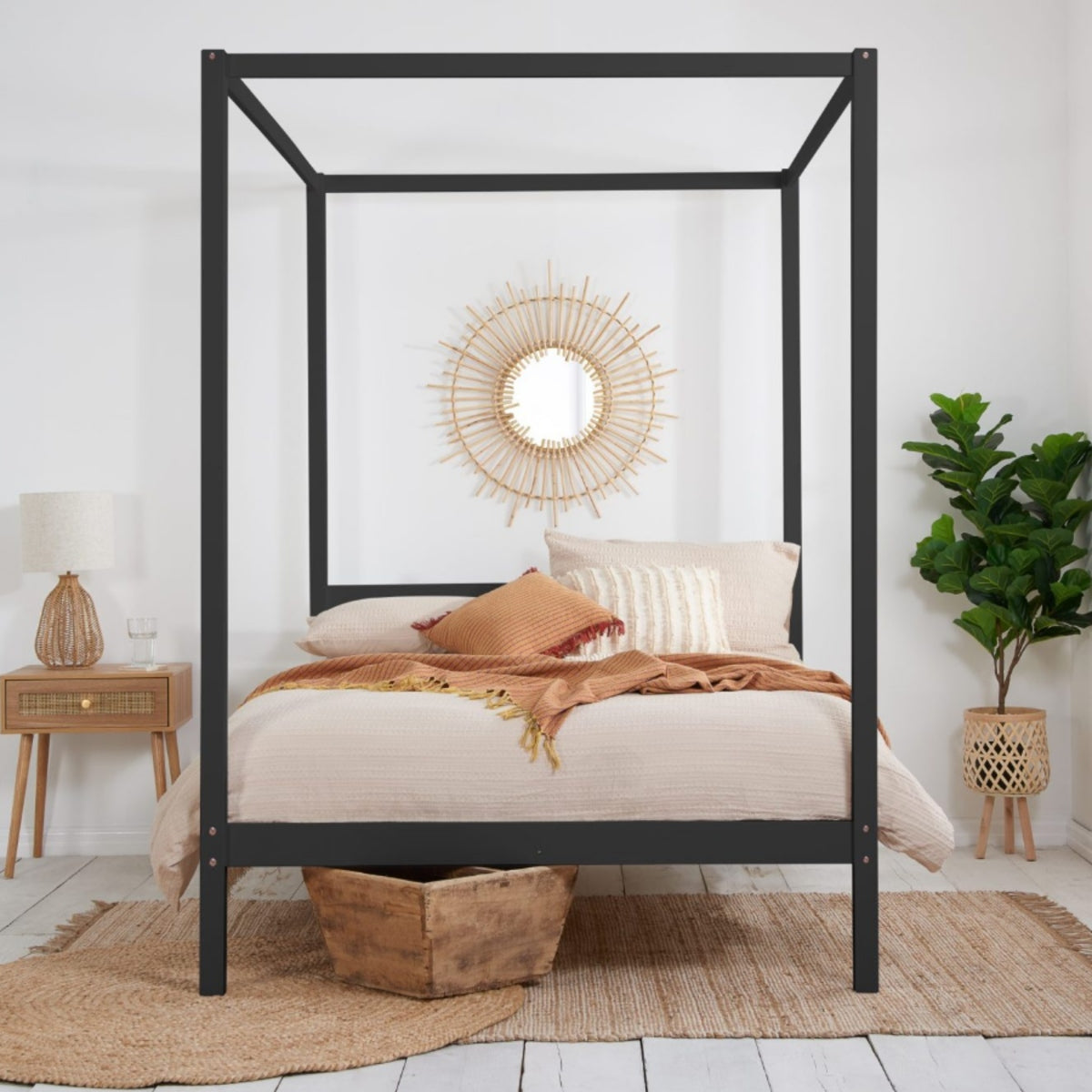 2026 Mercia Four Poster Bed - Black