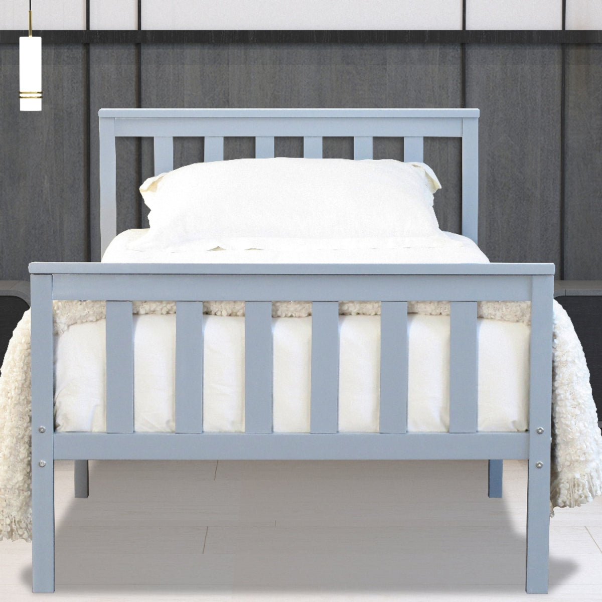 2026 Manchester Wooden Bed Frame in Grey