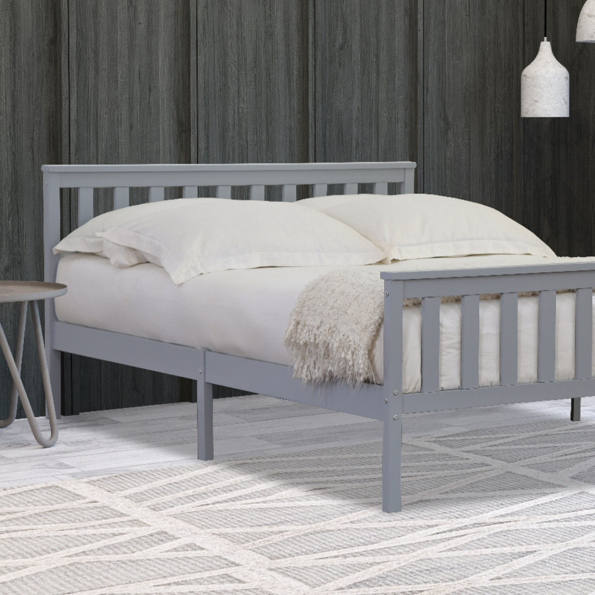2026 Manchester Wooden Bed Frame in Grey