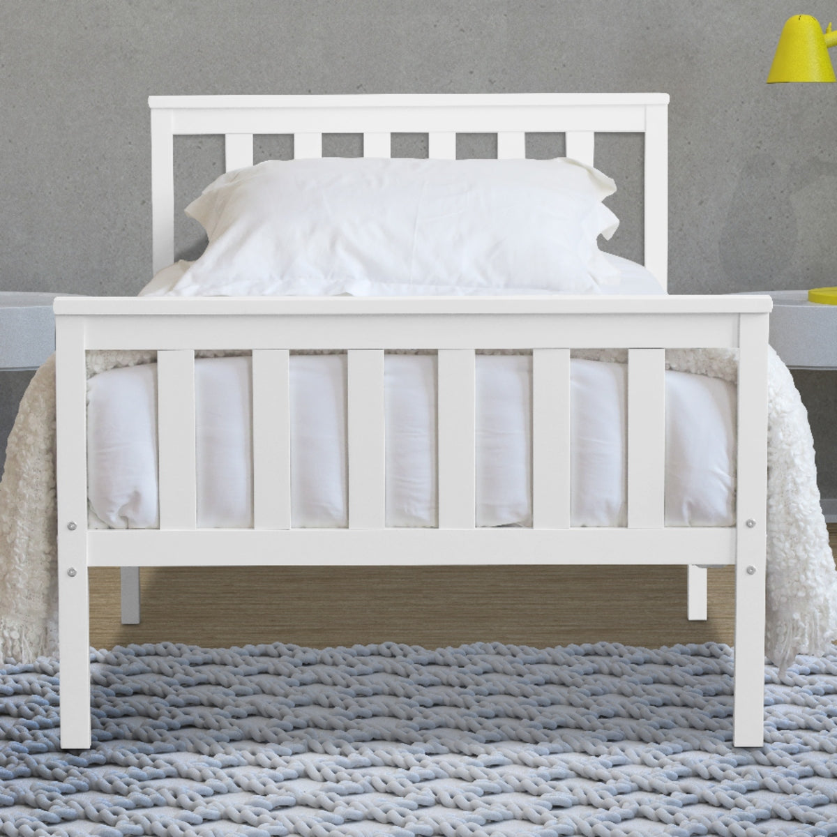 2026 Manchester Wooden Bed Frame in White
