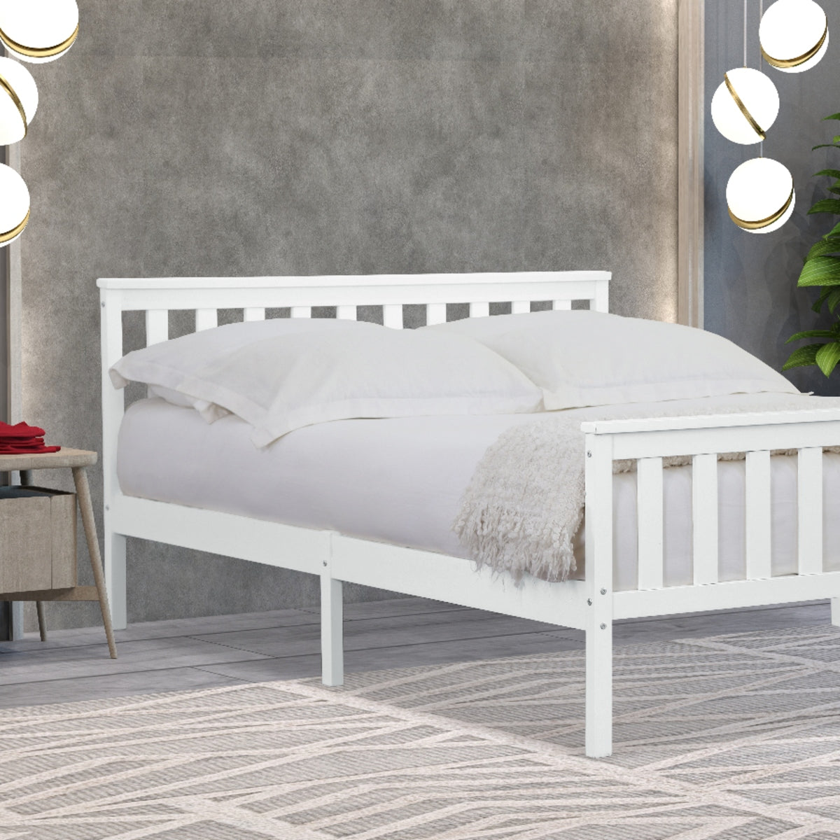 2026 Manchester Wooden Bed Frame in White