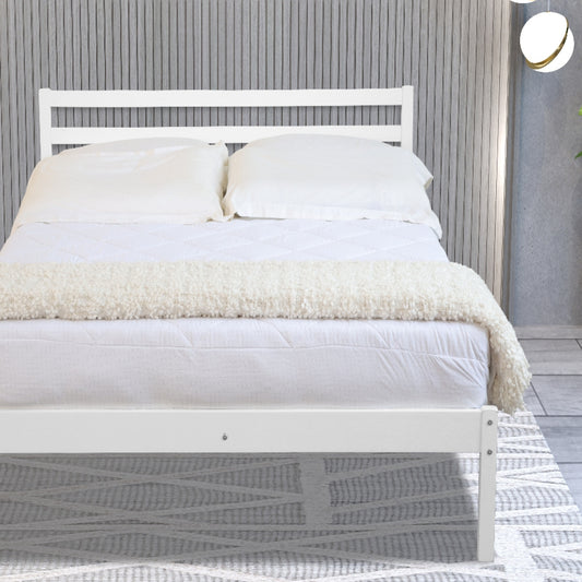 2026 Meadow Wooden Bed Frame in White