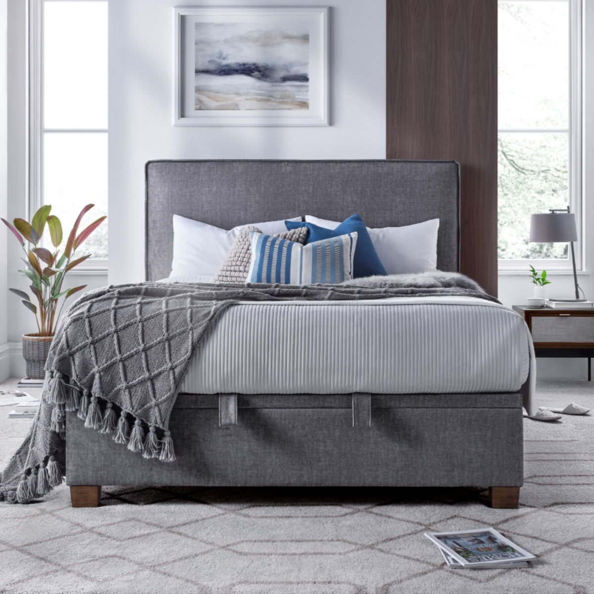 2026 Noreen Ottoman Storage Bed in Grey