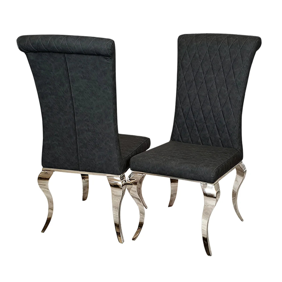 2026 Nicole Dining Chair with Cross Stitch Back in Black
