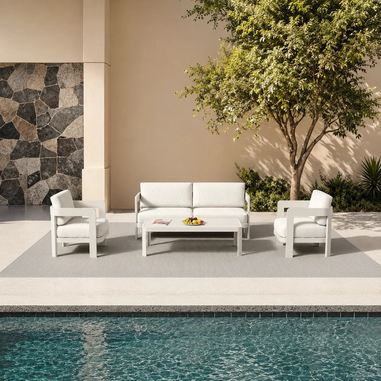 2026 ALUXO® Sofia Outdoor Range - 4 Seater Lounge Set