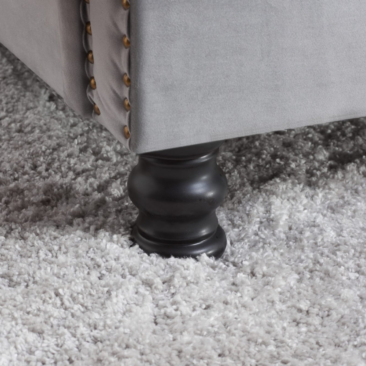 2026 Opulence Fabric Bed - Grey Velvet