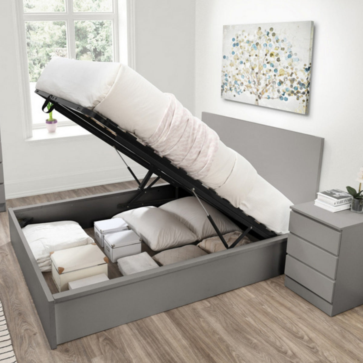 2026 Oslo Ottoman Bed - Grey