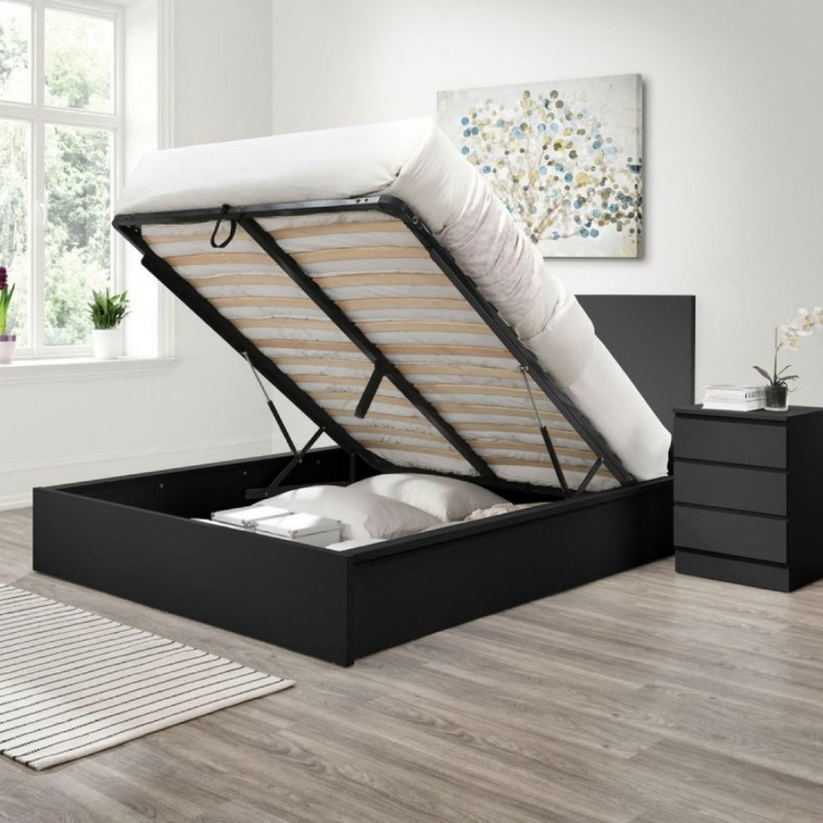2026 Oslo Ottoman Bed - Black