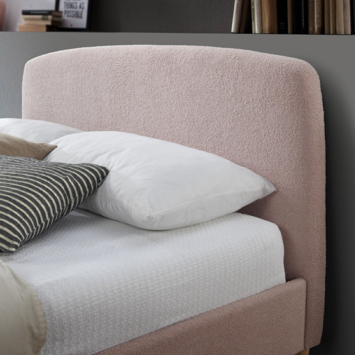 2026 Otley Fabric Bed - Blush Pink