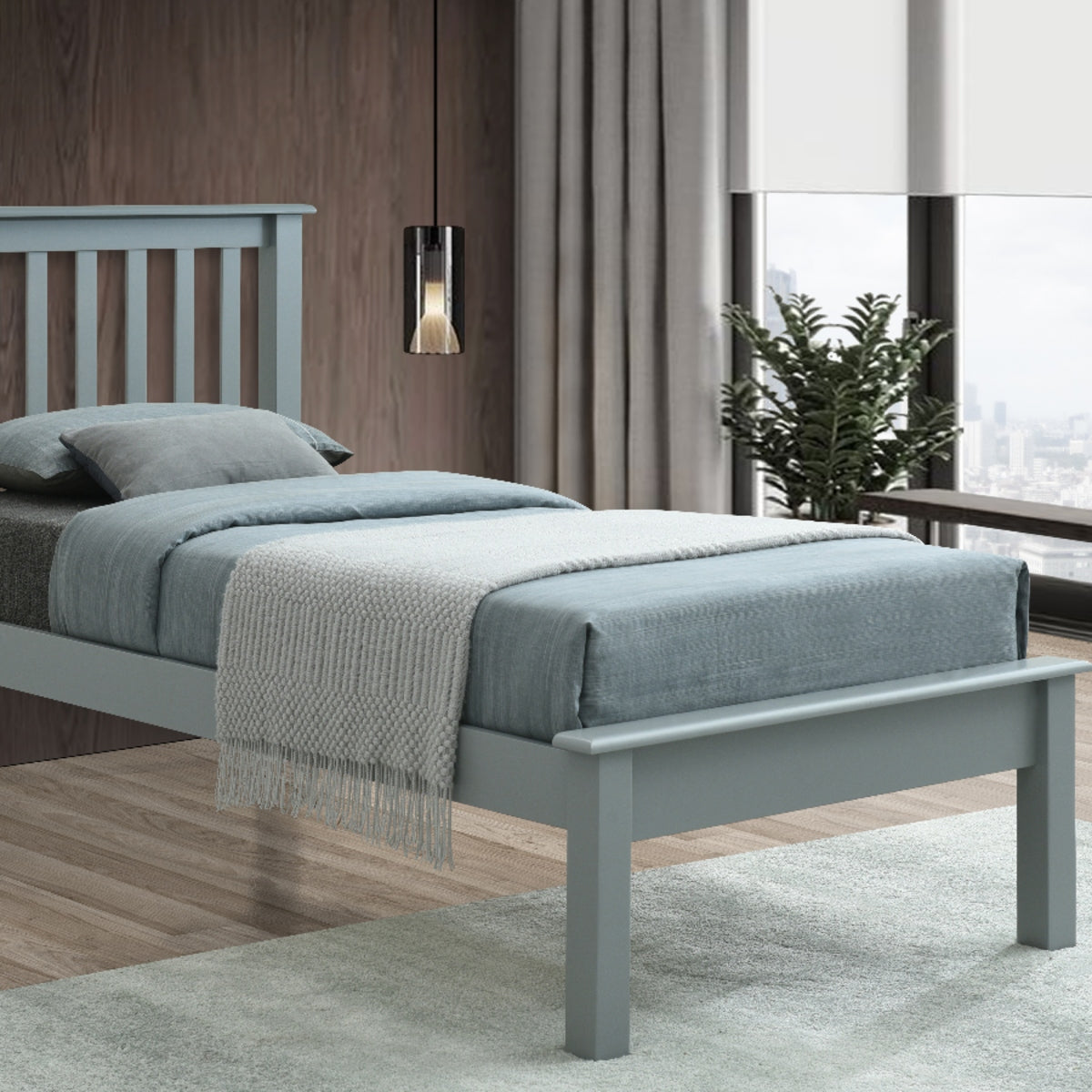 2026 Rose Wooden Bed Frame in Grey