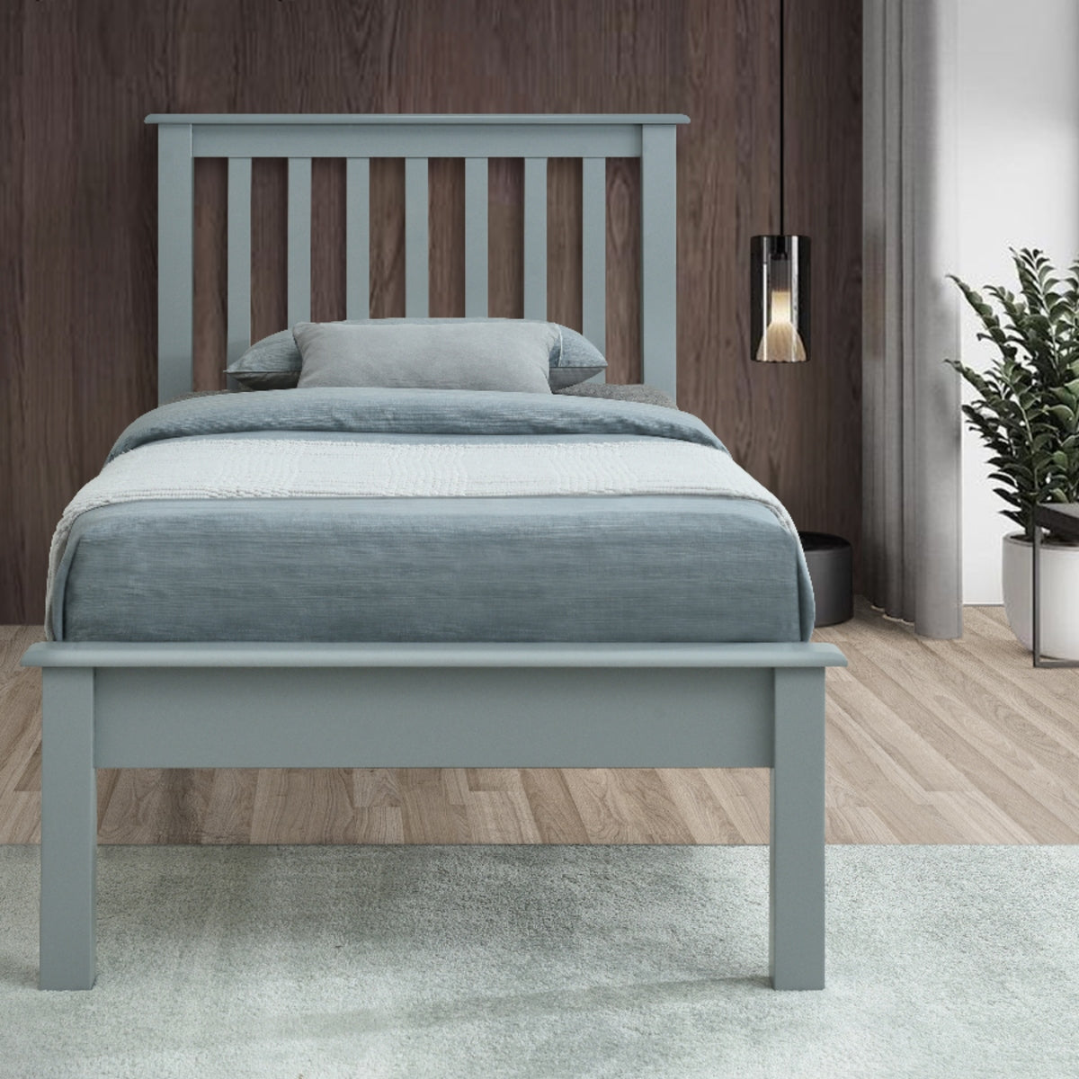 2026 Rose Wooden Bed Frame in Grey