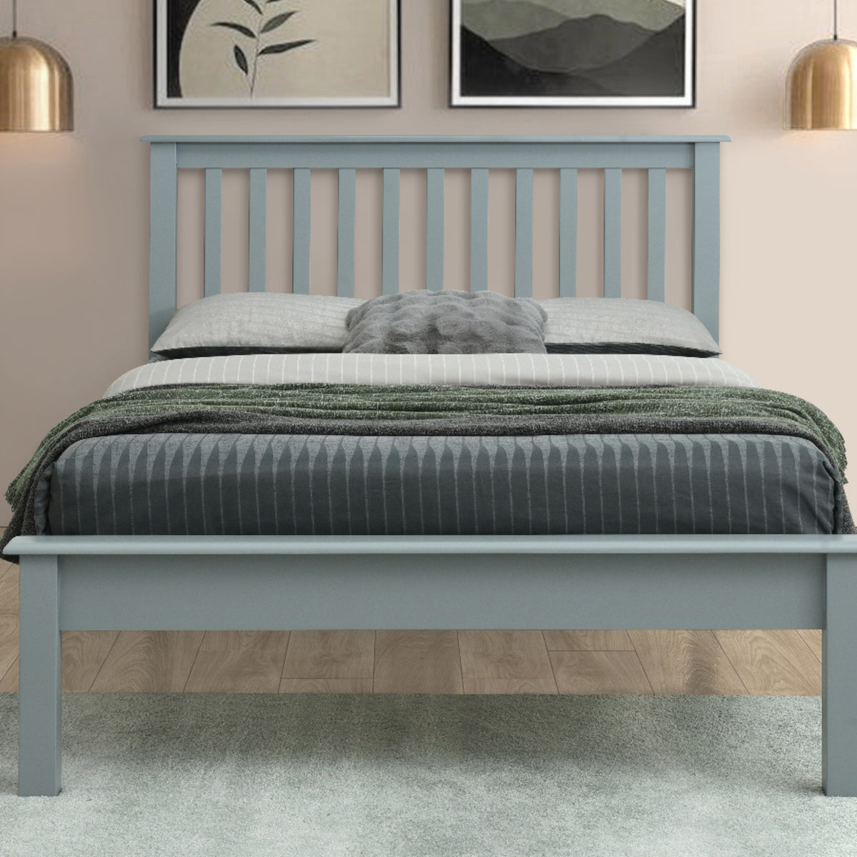 2026 Rose Wooden Bed Frame in Grey