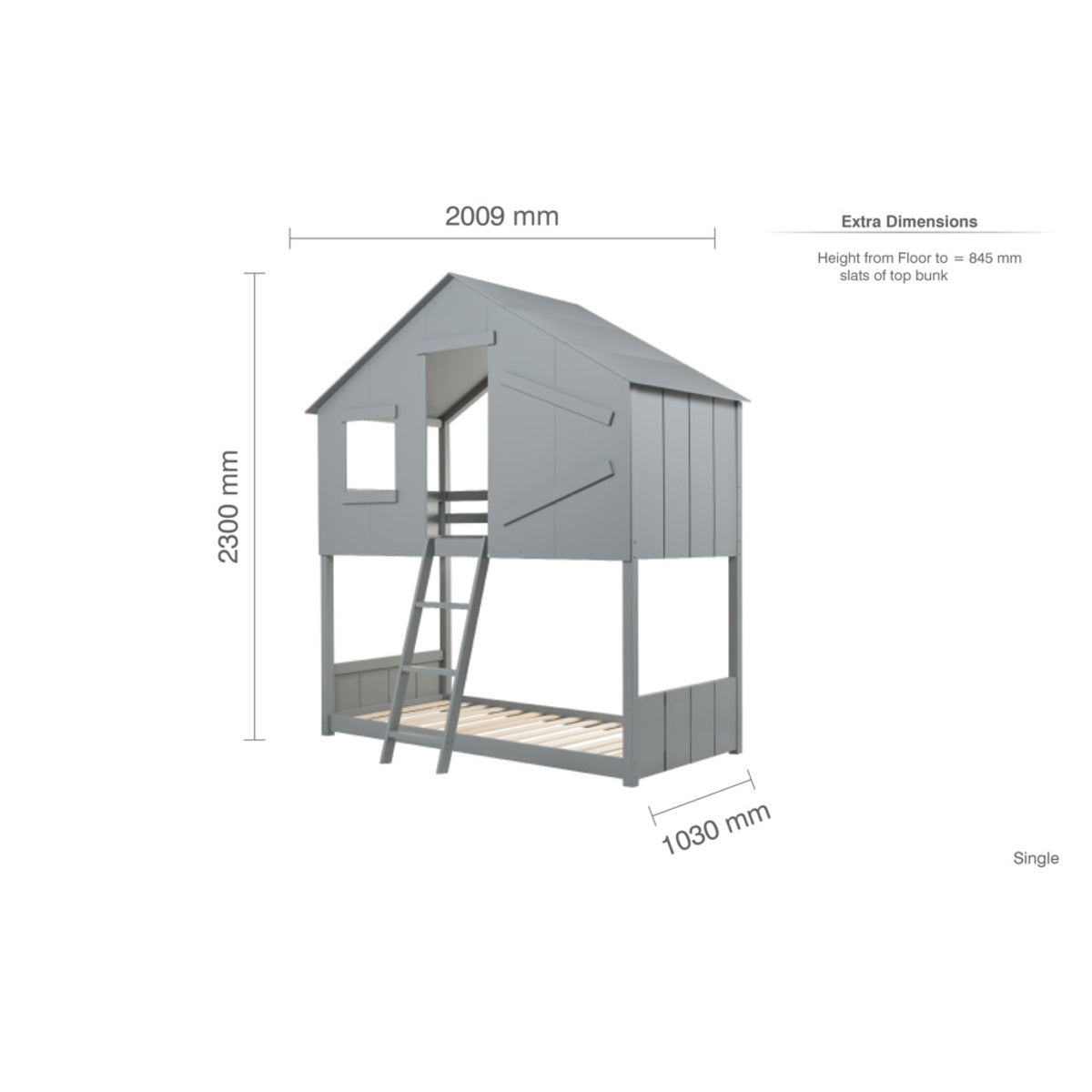 2026 Safari Bunk Bed - Grey