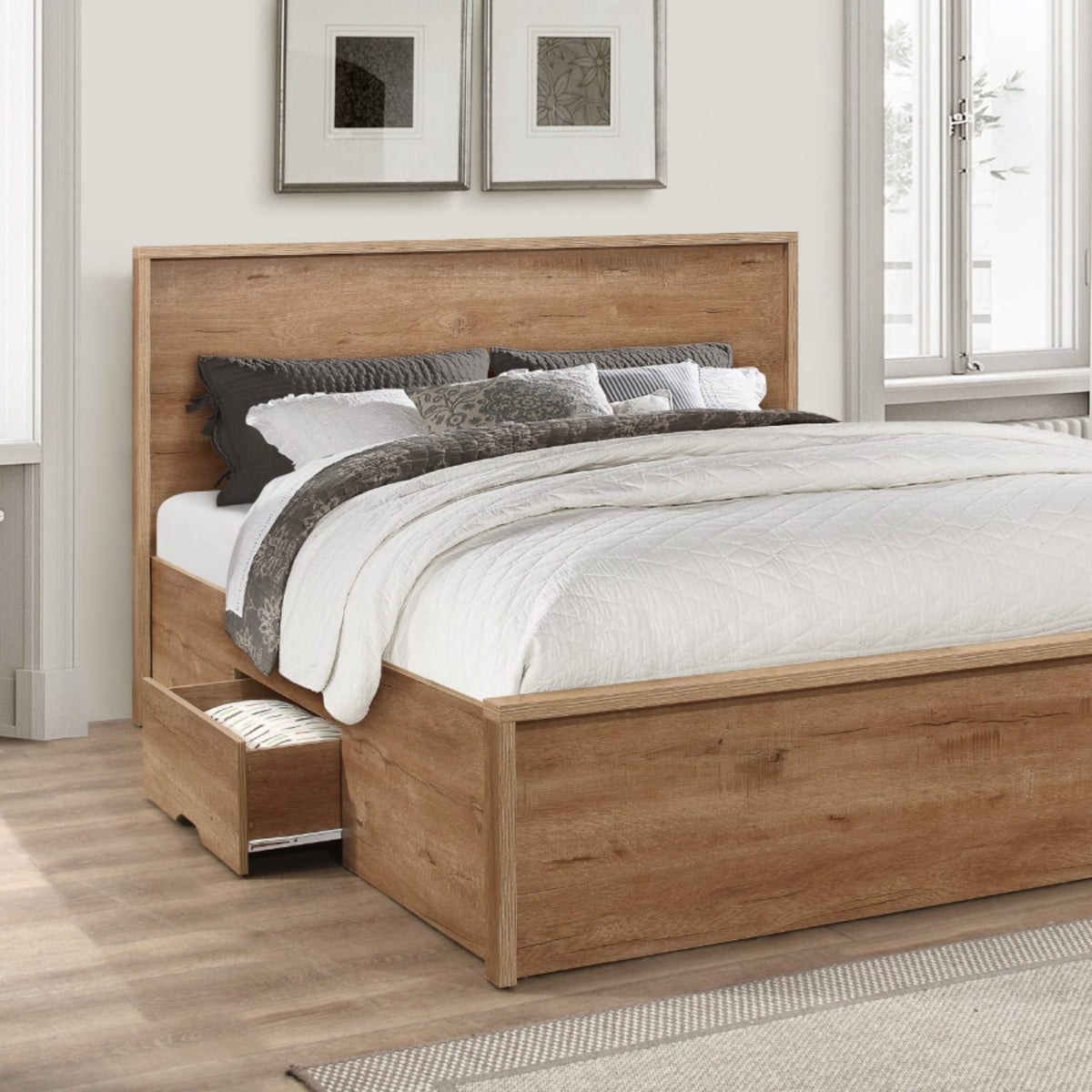 2026 Stockwell Bed - Rustic Oak Effect
