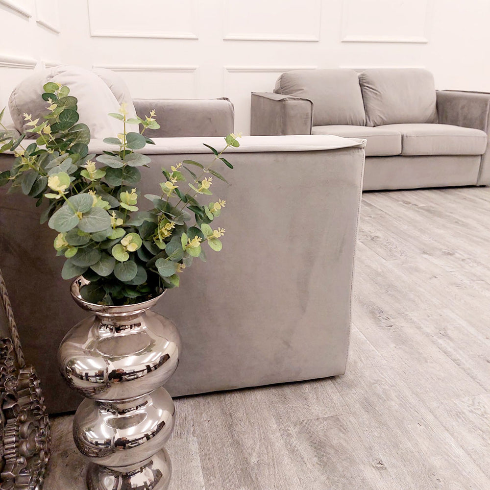 2026 Hamilton 4 piece Corner Sofa -  Pebble Grey - Nimbus Beds