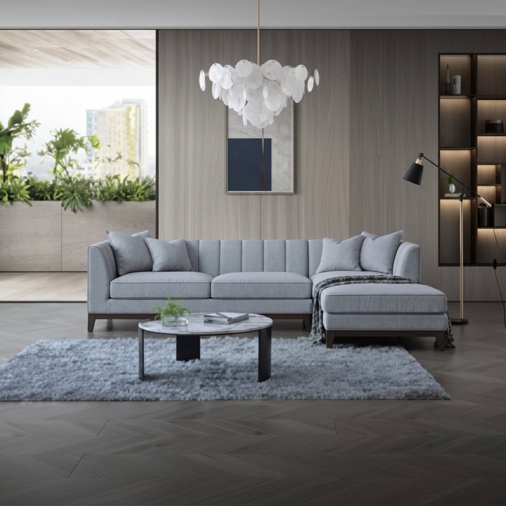 2026 Alba Corner Sofa - Right Hand - Dolphin Boucle - Nimbus Beds