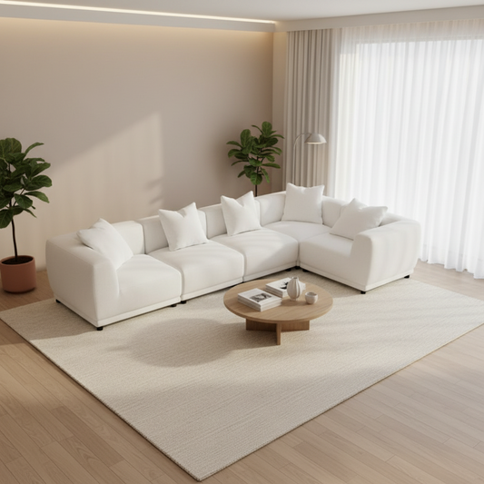 2026 Bailey Corner Sofa - Modular -   Polar Boucle - Nimbus Beds