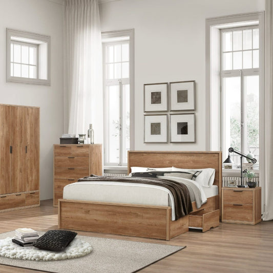 2026 Stockwell Bed - Rustic Oak Effect