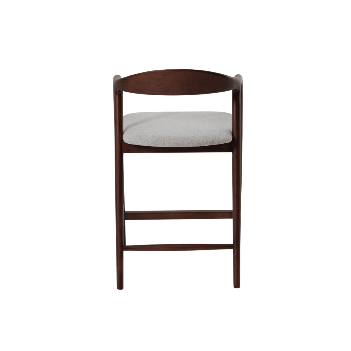 2026 ALUXO® Tess Walnut Dining Chair in Oatmeal Bouclé - Box of 2