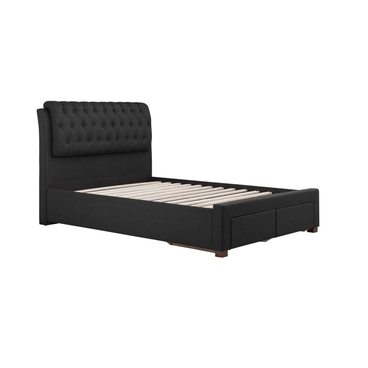 2026  Valentino 2 Drawer Bed - Charcoal