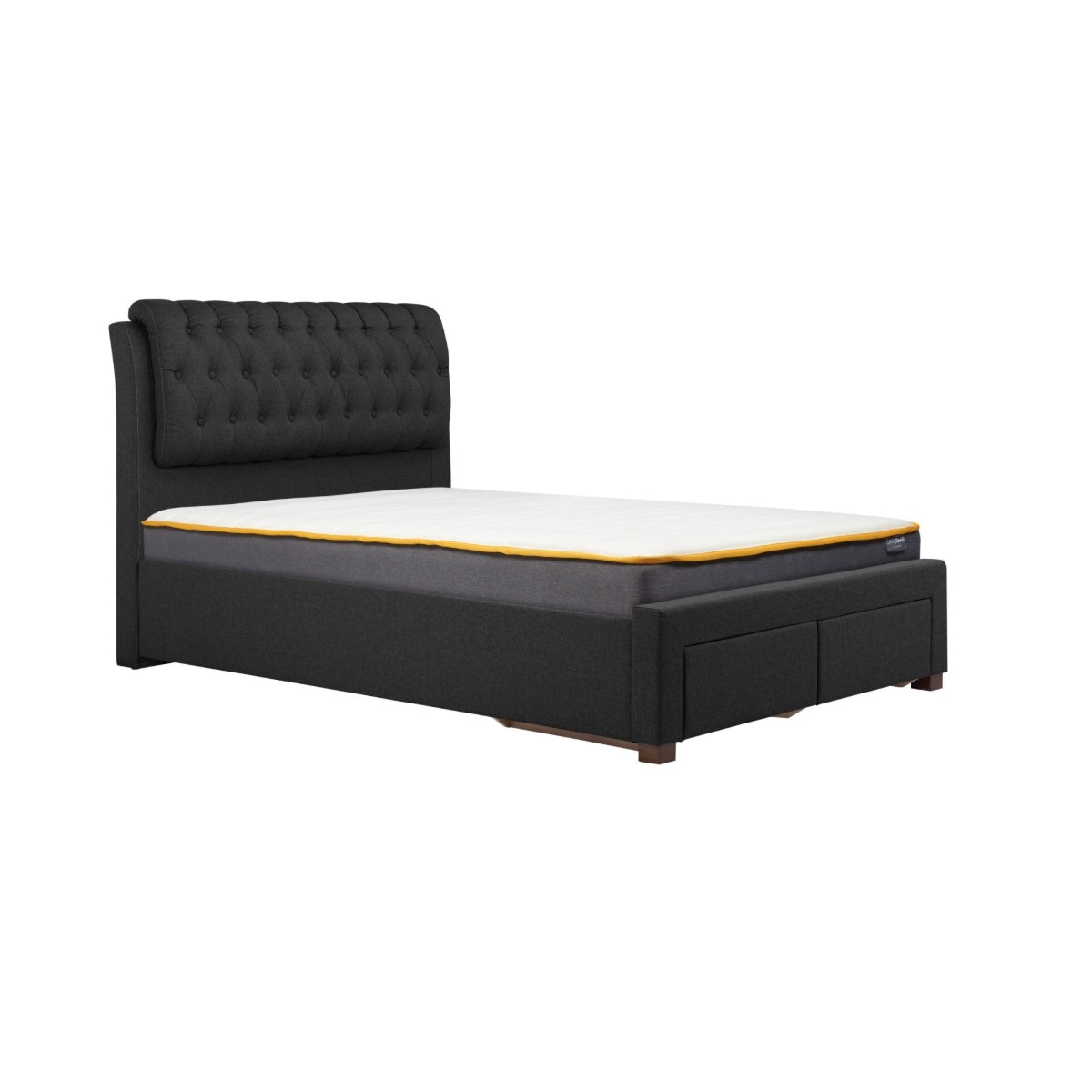 2026  Valentino 2 Drawer Bed - Charcoal